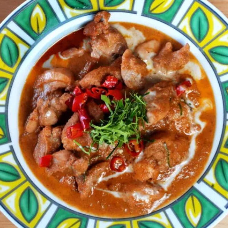 Panang curry with crispy pork at Tum Pok Pok